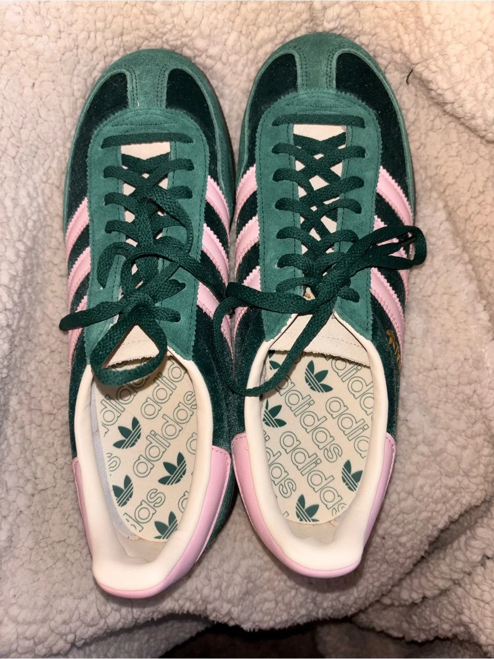 Adidas Handball Spezial JI2648 Green Pink Velvet Sneakers Men’s 10 US NWOT